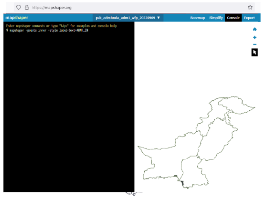 Screencap of the mapshaper.org interface.